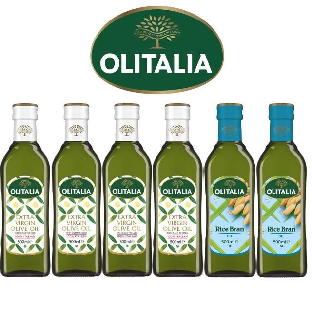 【Olitalia奧利塔】特級冷壓橄欖油+玄米油禮盒組(500mlx6瓶) 【Olitalia奧利塔】特級冷壓橄欖油+玄米油禮盒組(500mlx6瓶)