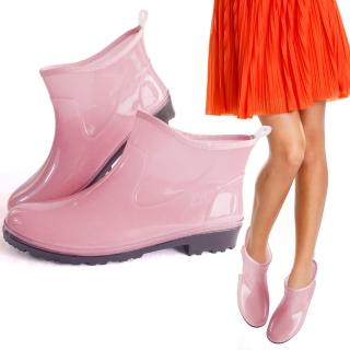 一體成型時尚短筒雨靴/雨鞋