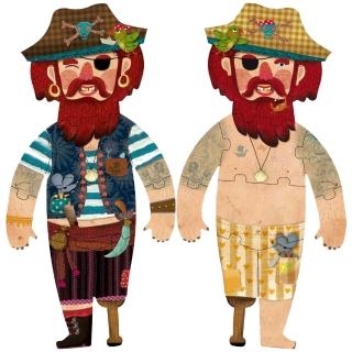 【西班牙Londji】海盜王杰克雙面拼圖(10片)