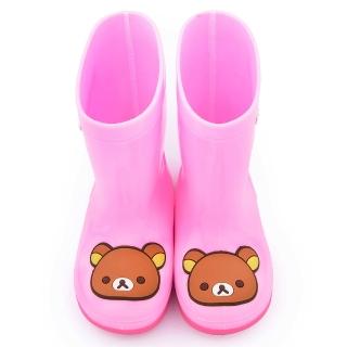 【童鞋城堡】拉拉熊 中童 甜美雙色底雨鞋(KM82004-粉)