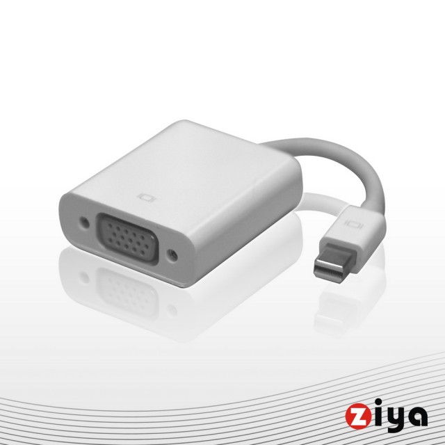 【ZIYA】Macbook 轉接線 Mini DisplayPort to VGA 視訊轉接線(平頭)