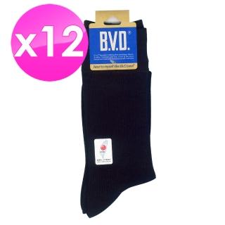 【BVD】男細針休閒襪24-26cm*12雙入