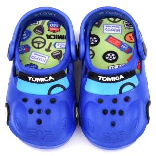 【童鞋城堡】Tomica多美汽車 中童 帥氣車身造型花園鞋(TM0871-藍)