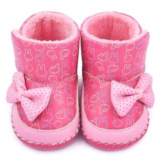 【童鞋城堡】Miffy 小童 手工縫製內刷毛寶寶短靴(MF-0028-桃)