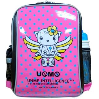 【UnMe】機器人圓點超輕後背書包(桃粉紅)
