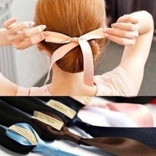 【PS Mall】韓國最新海綿寶寶 蝴蝶結綁帶丸子頭海綿盤髮器 2入(H027)