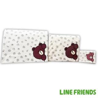 【LINE FRIENDS】1+1+1熊大休閒側包+平板中側包+小側包(咖/米)