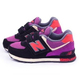 【NewBalance】中大童 經典574復古運動鞋(KV574K1Y-黑紫)