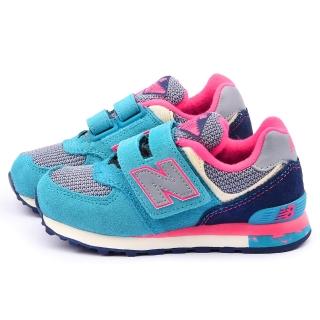 【NewBalance】中大童 經典574復古運動鞋(KV574K2Y-藍粉)