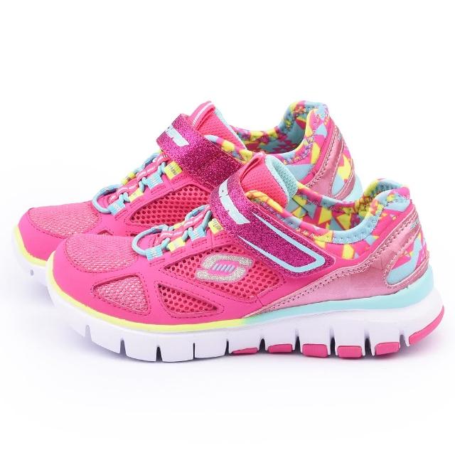 【SKECHERS】中童 輕量緩衝透氣運動鞋(81651LNPMT-桃)