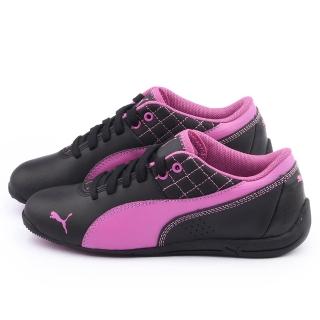 【PUMA】大童 輕量休閒鞋(305182-10-黑紫)