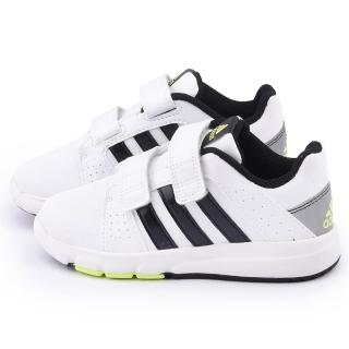 【Adidas】中大童 輕量避震運動鞋(B23979-白黑)