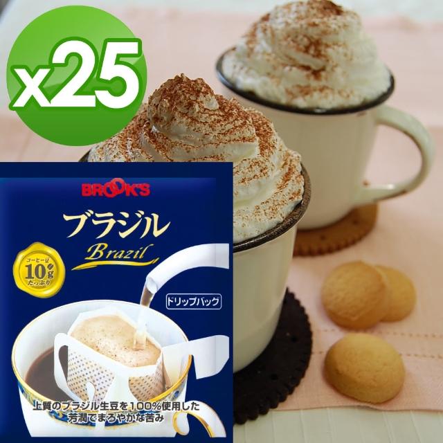 【日本布魯克斯】巴西極品掛耳式濾泡咖啡(25入獨享袋)