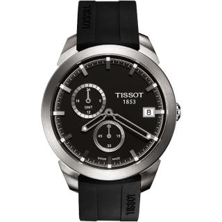 【TISSOT】Titanium GMT 時尚鈦金屬二地時區腕錶(T0694394706100)