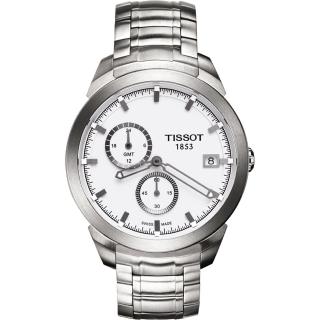 【TISSOT】Titanium GMT 時尚鈦金屬二地時區腕錶(T0694394403100)