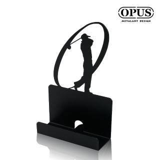 【OPUS東齊金工】歐式鐵藝名片座/高級名片架/會展用品/金屬商務名片盒(高爾夫-cago12)