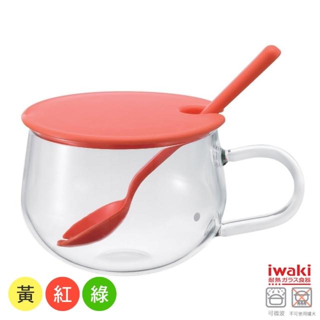【iwaki】玻璃微波調理杯300ml(紅/黃/綠)