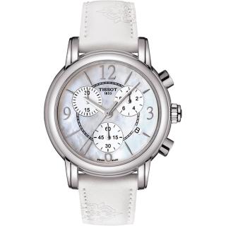 【TISSOT】DRESSPORT經典計時女錶-白/35mm(T0502171711700)