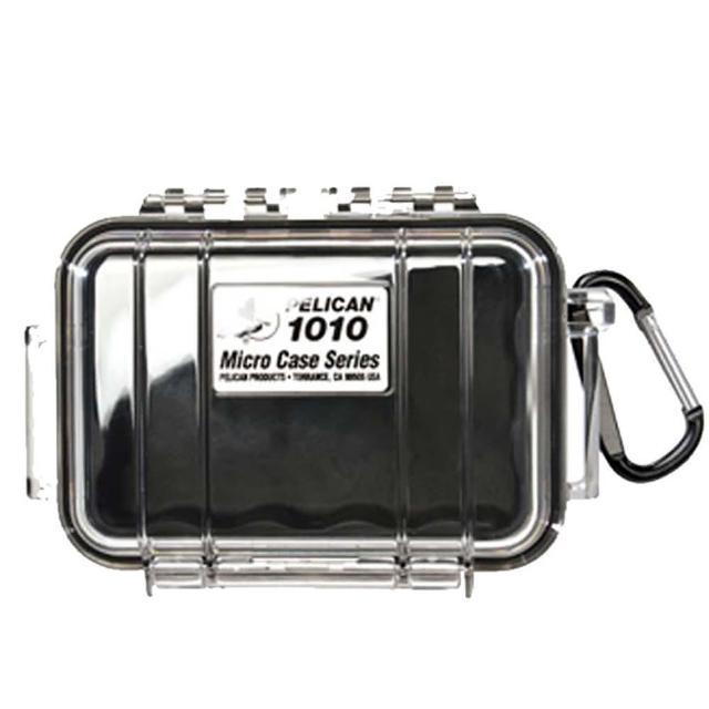 【美國 PELICAN】1010 微型防水箱(黑色透明盒)  
