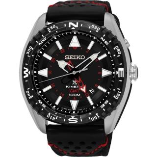 【SEIKO】Prospex GMT 菁英人動電能腕錶-黑(5M85-0AE0R  SUN049P2)