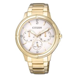 【CITIZEN】L 甜美風光動能時尚女錶(金色/FD2032-55A)