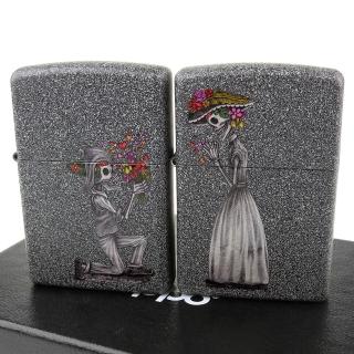 【ZIPPO】美系-Day of The Dead Skulls-真愛至死不渝(情人對組打火機)