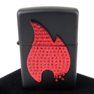 【ZIPPO】美系-Bling Zippo Flame-水晶火焰圖案貼飾打火機