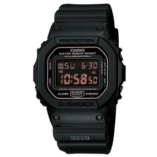 【CASIO】卡西歐G-SHOCK多時區鬧鈴電子錶-黑(DW-5600MS-1)