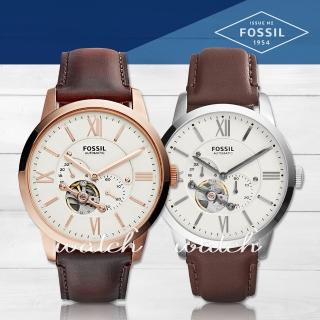 【FOSSIL】雜誌推薦款_品味優雅_機械紳士皮革男錶(ME3105)