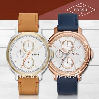 【FOSSIL】雜誌推薦款_三眼時尚晶鑽_女錶(ES3523)