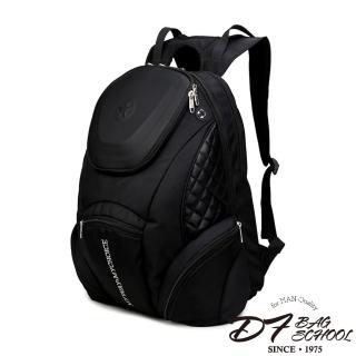 【DF BAGSCHOOL】寒冰戰士潮黑款型男後背包(黑色)