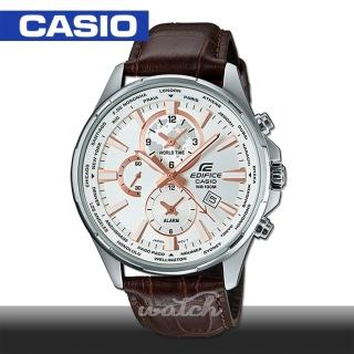 【CASIO 卡西歐 EDIFICE 系列】經典紳士三眼競速質感賽車男錶(EFR-304L-7A)