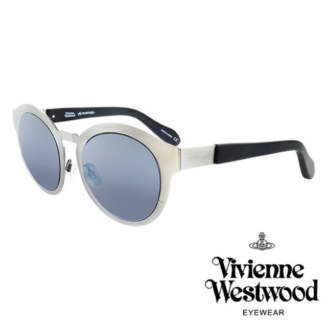 【Vivienne Westwood 英國 太陽眼鏡】金屬時尚設計(AN86001_銀)