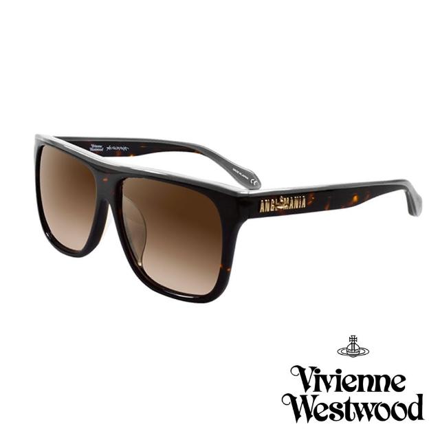 【Vivienne Westwood 英國 太陽眼鏡】英倫時尚經典LOGO造型(AN84404_琥珀紅)