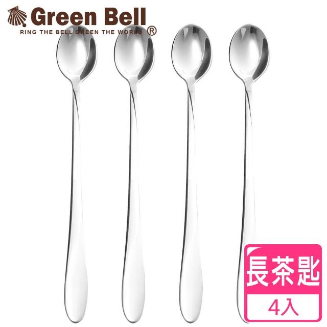 【GREEN BELL綠貝】304不鏽鋼餐具長茶匙(4入)