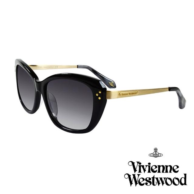 【Vivienne Westwood 英國 太陽眼鏡】經典LOGO金邊太陽眼鏡(VW88301_黑) 【Vivienne Westwood 英國 太陽眼鏡】經典LOGO金邊太陽眼鏡(VW88301_黑)