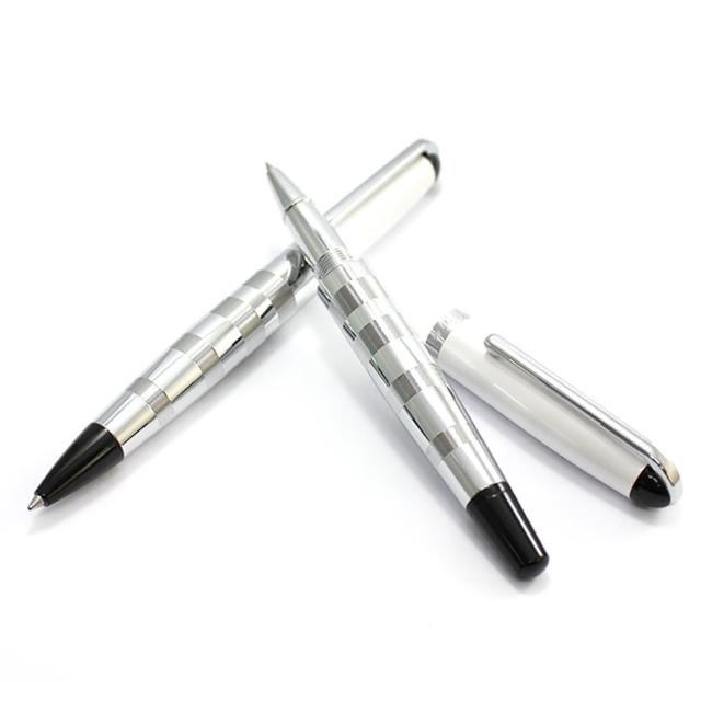 【MITIQUE美締克】Jupiter 幸運星系列 雙色細圈紋白夾原子筆&鋼珠筆禮盒組