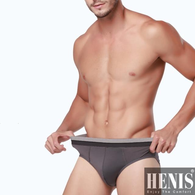 【HENIS】盒裝6件時尚型男透氣網彈力三角褲(隨機取色)