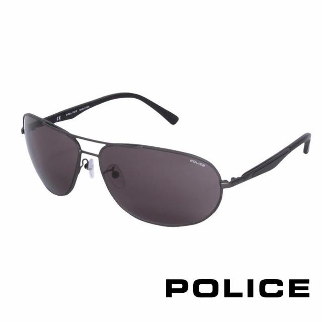 【POLICE】都會時尚飛行員太陽眼鏡(鐵灰色 POS8757-0627)