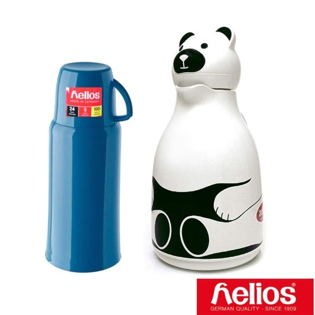 【德國 helios 海利歐斯】不鏽鋼保溫瓶1000cc+玻璃冷水壺1000cc(送冰滴咖啡壺)