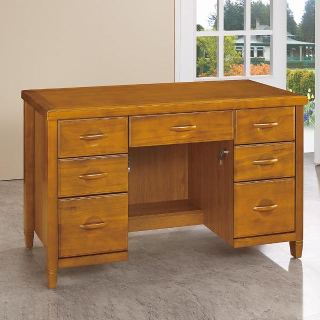 【時尚屋】費雷斯樟木色4.2尺辦公桌5U6-211-668(書桌 辦公桌)