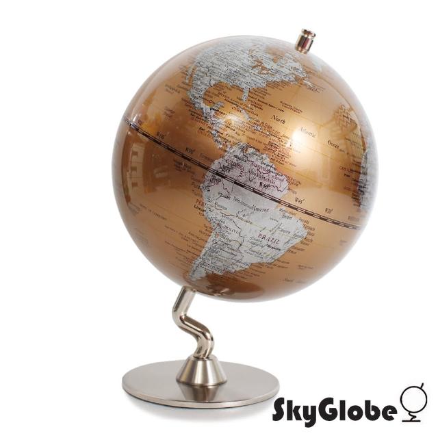 【SkyGlobe】5吋七彩金色金屬底座地球儀(英文版)