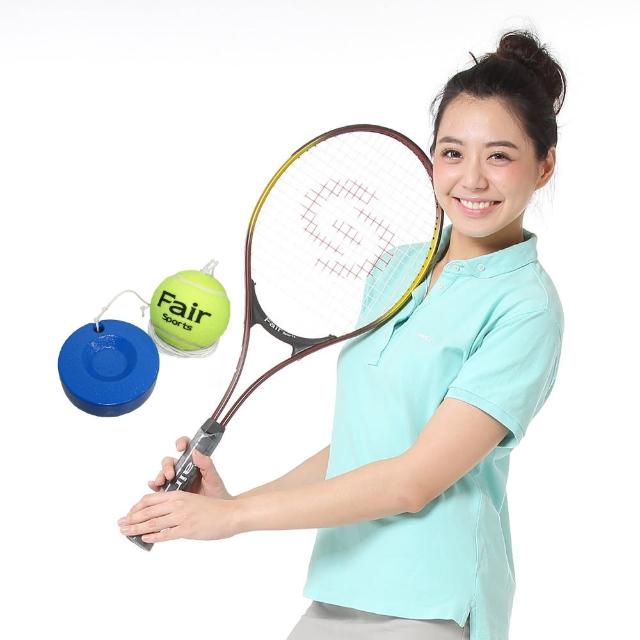 【Osun】FS-T270網球拍+FS-TT600硬式網球練習台(金紅色球拍+練習球座CE185)