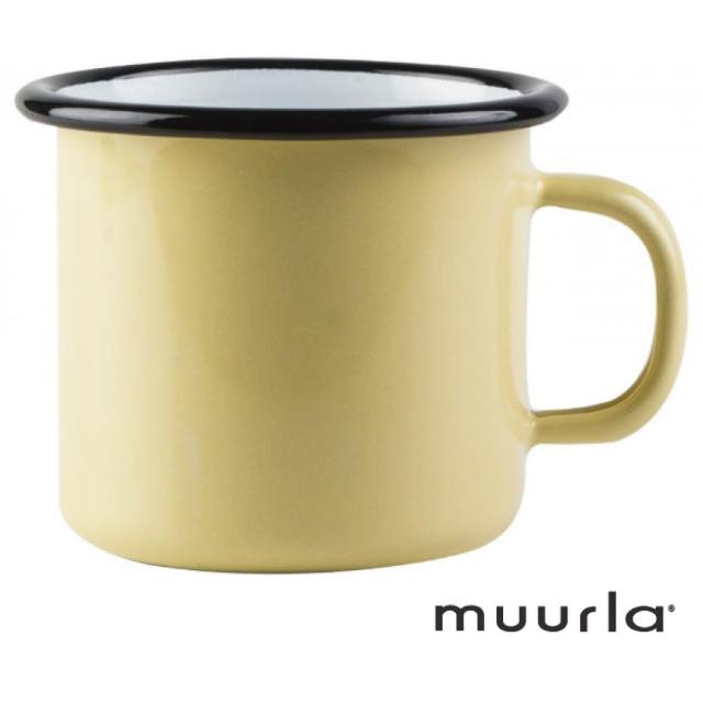 【芬蘭Muurla】琺瑯馬克杯-基本黃250ml(muurla 琺瑯杯 咖啡杯)