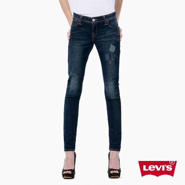 【Levis】711 緊身窄管牛仔褲 / 個性拼接 / 破壞 / 亞洲版