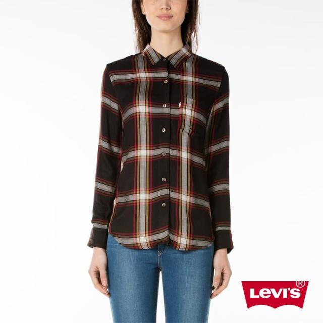 【Levis】女款長袖牛仔襯衫 / 單口袋 / 格紋 / BOYFRIEND版型