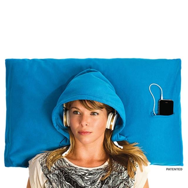 【Hoodie Pillow】連帽枕頭套 藍色