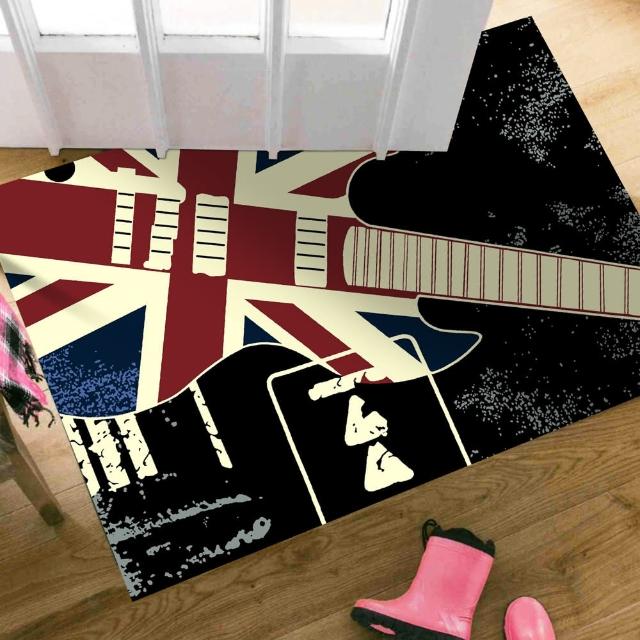 【范登伯格】搖滾吉他酷黑地毯-踏墊(60x100cm)