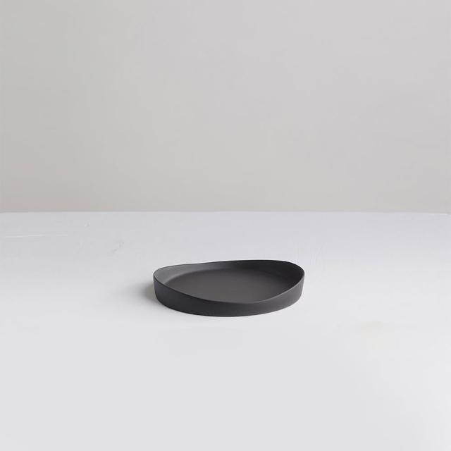 【3 co】水波系列圓形托盤- 黑(1號)