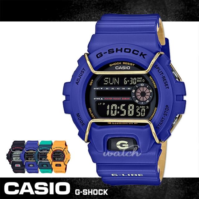 【CASIO 卡西歐 G-SHOCK 系列】復古風格_雙色錶帶_耐衝擊構造_抗低溫裝置_防水_LED照明(GLS-6900)